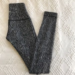 Lululemon Black + Grey Patterned Leggings